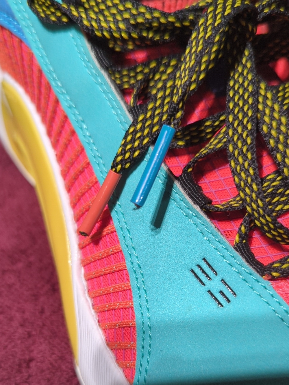Jordan Men's XXXV Multicolor 10.5  Basketball Shoes in Pink, Turquoise & Yellow - Picture 3 of 12